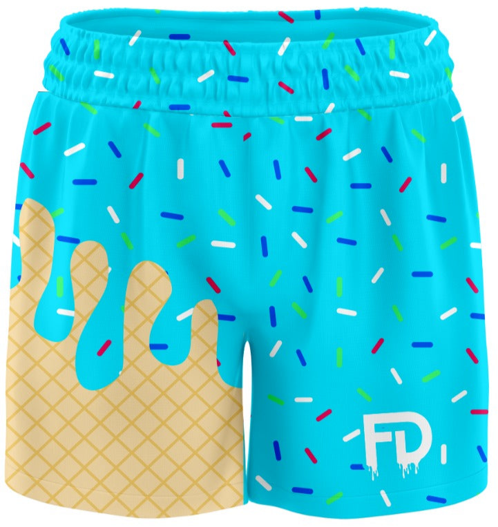 Melt Mode: Blueberry Bomb Full-Dye Shorts