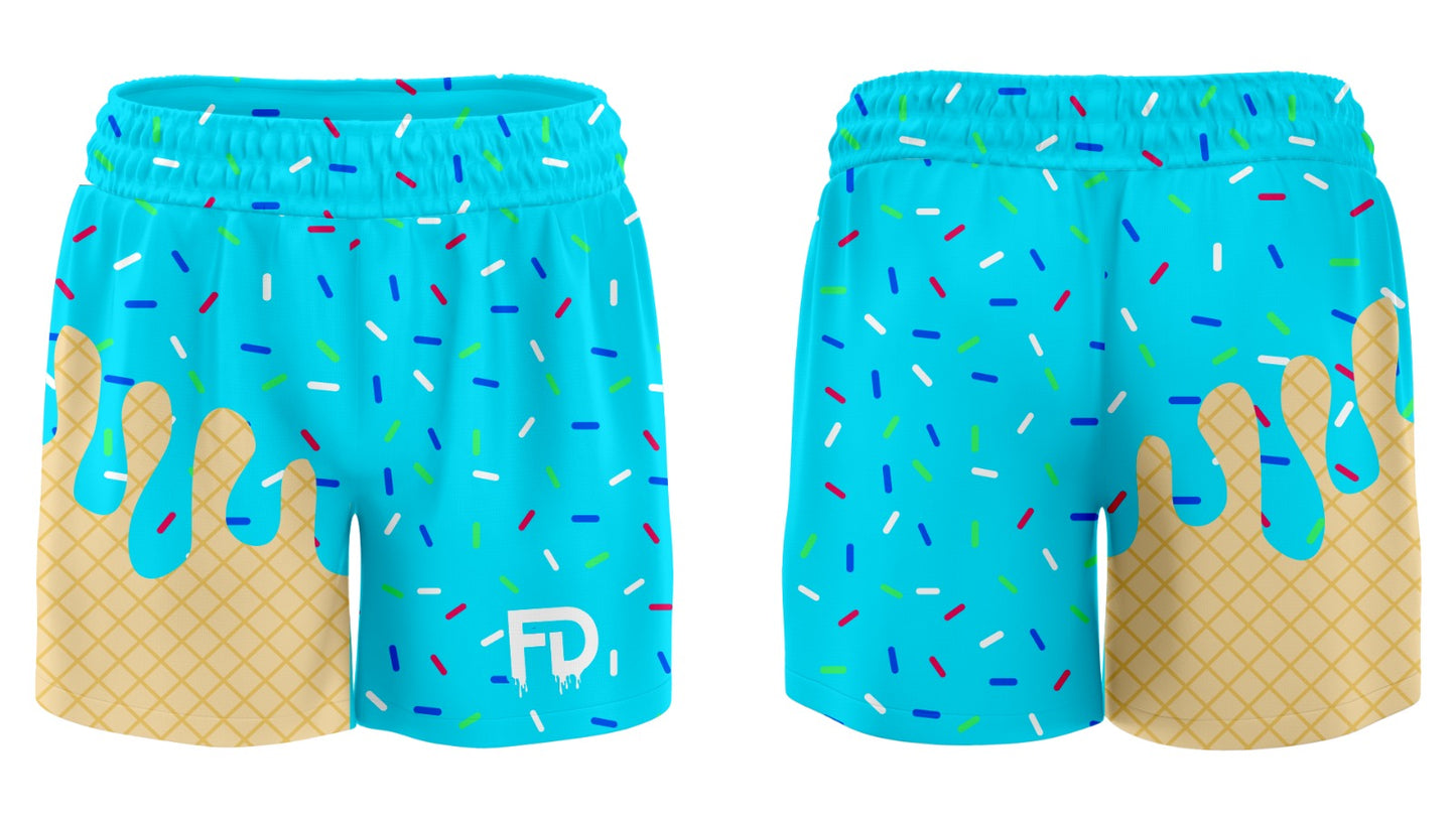 Melt Mode: Blueberry Bomb Full-Dye Shorts