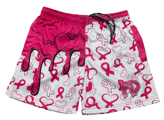 Pink Out Full-Dye Drip Shorts